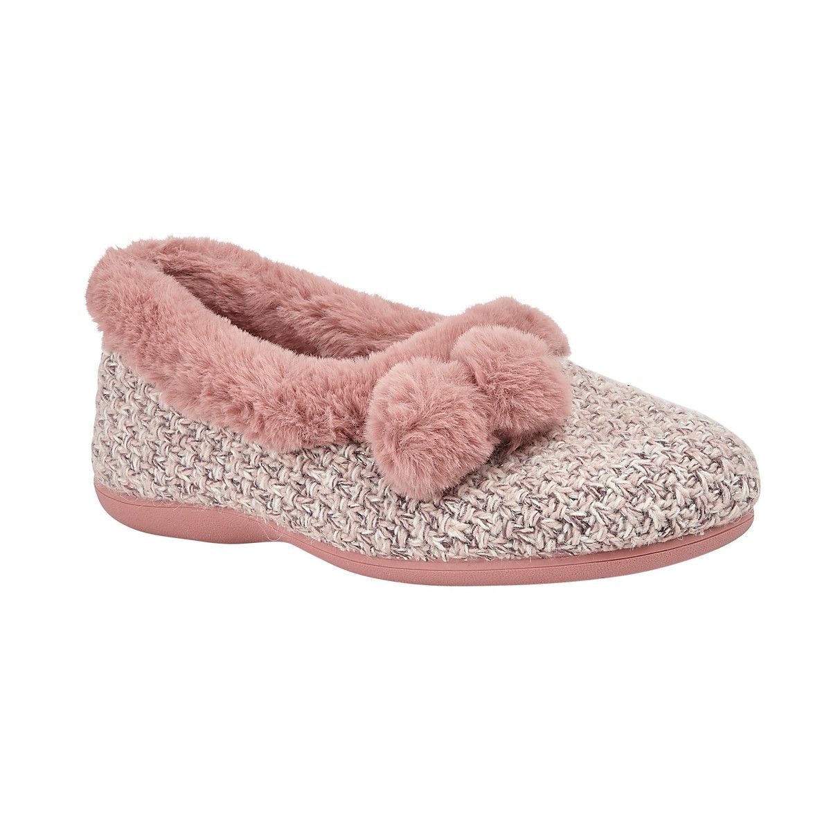 Lotus Alice Pink Womens slipper mules in a Plain Textile in Size 7